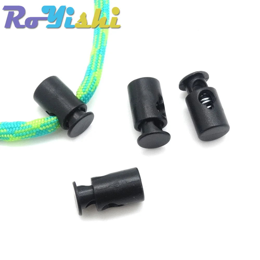 10 Pcs/Pack Mini Cord Lock Stopper Widely Used For Garment Accessories/Bags/Shoe Lace Black