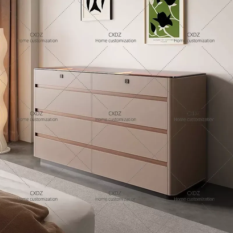 Q8 Bedroom Locker Household Drawer Against Wall Fingerprint Lock Bedside Storage Bucket Cabinet Cloakroom Jewelry Display