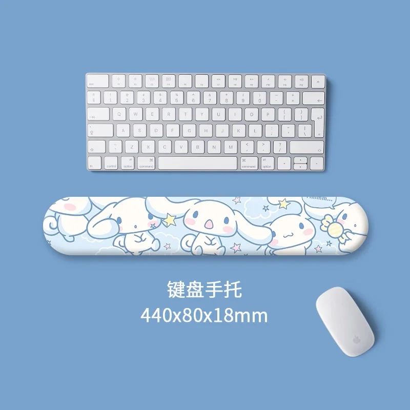 

Коврик для мыши Sanrio с рисунком, силиконовый коврик для запястья, подставка для рук, Kawaii Kitty, нескользящие прочные коврики для мыши для ноутбука Macbook