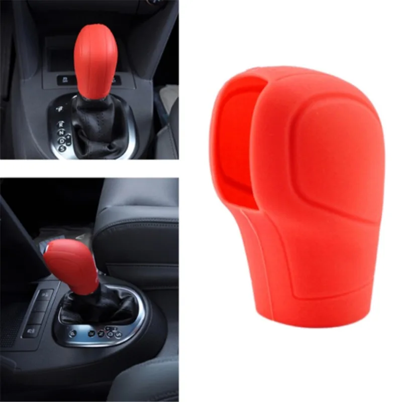 Car Silicone Automatic Gear Shift Knob Cover Antislip Shifter Knob Univeral Fit Shifter Handle Non-combustible Material