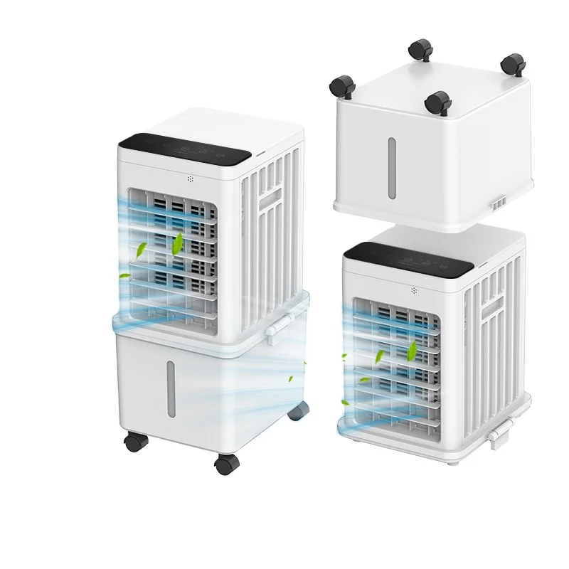 Free Shipping    Energy Saving Portable Air Cooler Intelligent Detachable Air Conditioning Fan Remote Control Turn Page