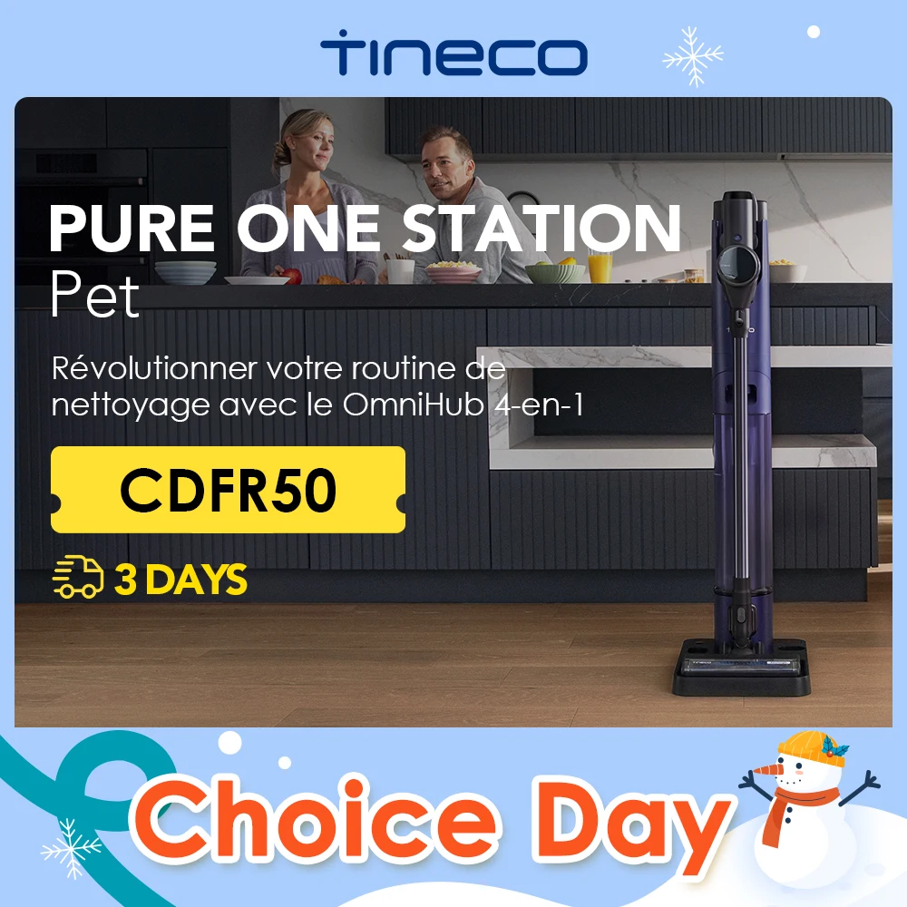 Tineco Pure ONE Station Pet Cordless Vacuum Cleaner 3L Auto Dust Base Smart Stick Powerful Suction & Lightweight ZeroTangl Brush