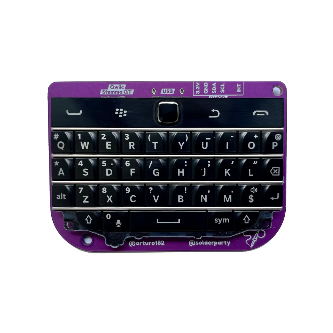 BlackBerry Q20 Wired Mini Keyboard Solderparty Open Source