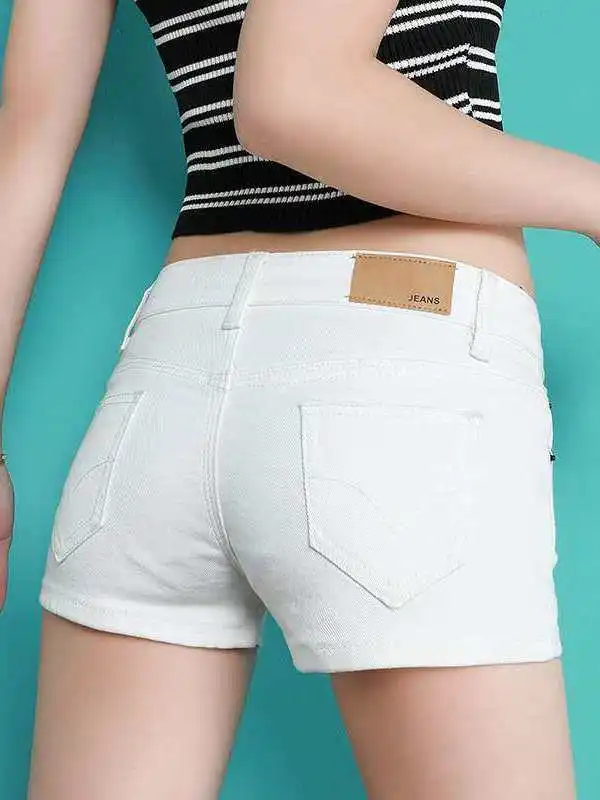 

Low Waist Cleanfit Jeans Women's Summer Winter Navel orts Straight Leg High Waist PU Fabric mid Stretch mid Age up