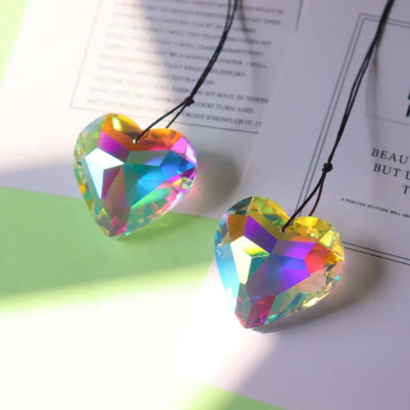 1 Piece of Crystal Chime Sun Visor Family Bedroom Balcony Sun and Moon Prism Decoration Sun Catcher Pendant