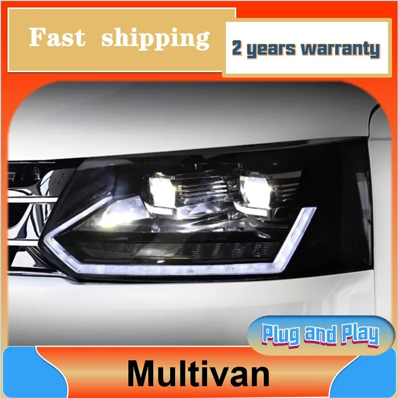 

Car Styling for Volkswagen Multivan T5 Headlights 2014-2019 VW Caravelle Headlight DRL Turn Signal Low High Beam Projector Lens