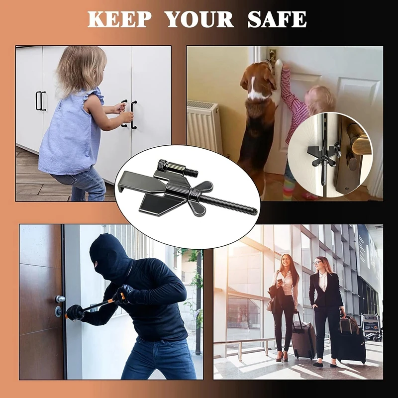 여행용 문짝 문짝 중지 경보, 보안 경보 포함, 사이렌 문짝 중지, 휴대용 문짝 잠금 장치 포함