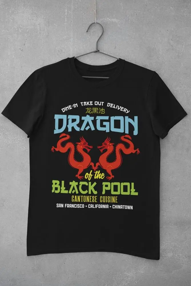 

Retro Movie T Shirt DRAGON OF THE BLACK POOL China Big Trouble In Funny Classic Luxury vintage oversized