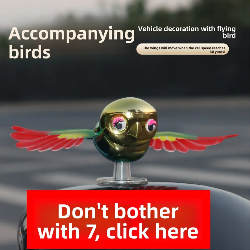 Decorative Bird Accessory For Car Exterior, Electric Vehicle Ornament, Rearview Mirror And Roof Decoration