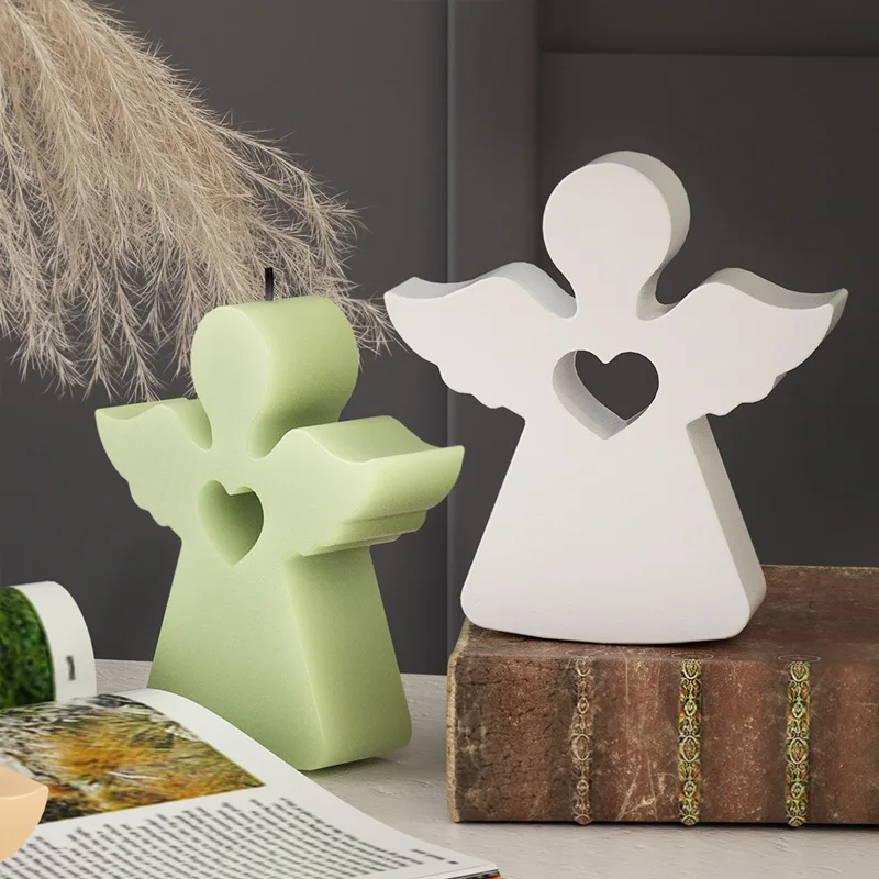 

1PC Love Angel Silicone Mold Easter Birthday Party DIY Crystal Drip Glue Gypsum Home Decoration Ornament Festival Gift