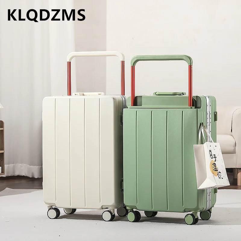 

KLQDZMS 20"22"24"26"28 Inch Cabin Luggage Aluminum Frame Boarding Case Large Capacity Trolley Case ABS+PC Rolling Suitcase