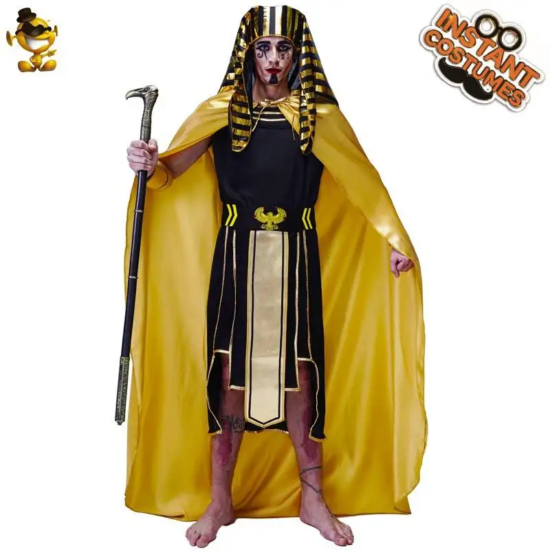 

Adult Men's Stage Costume Pharaoh King Masquerade Par Clothes Cosplay loween Outfit Traditional Chinese Ethnic Stage Cos...