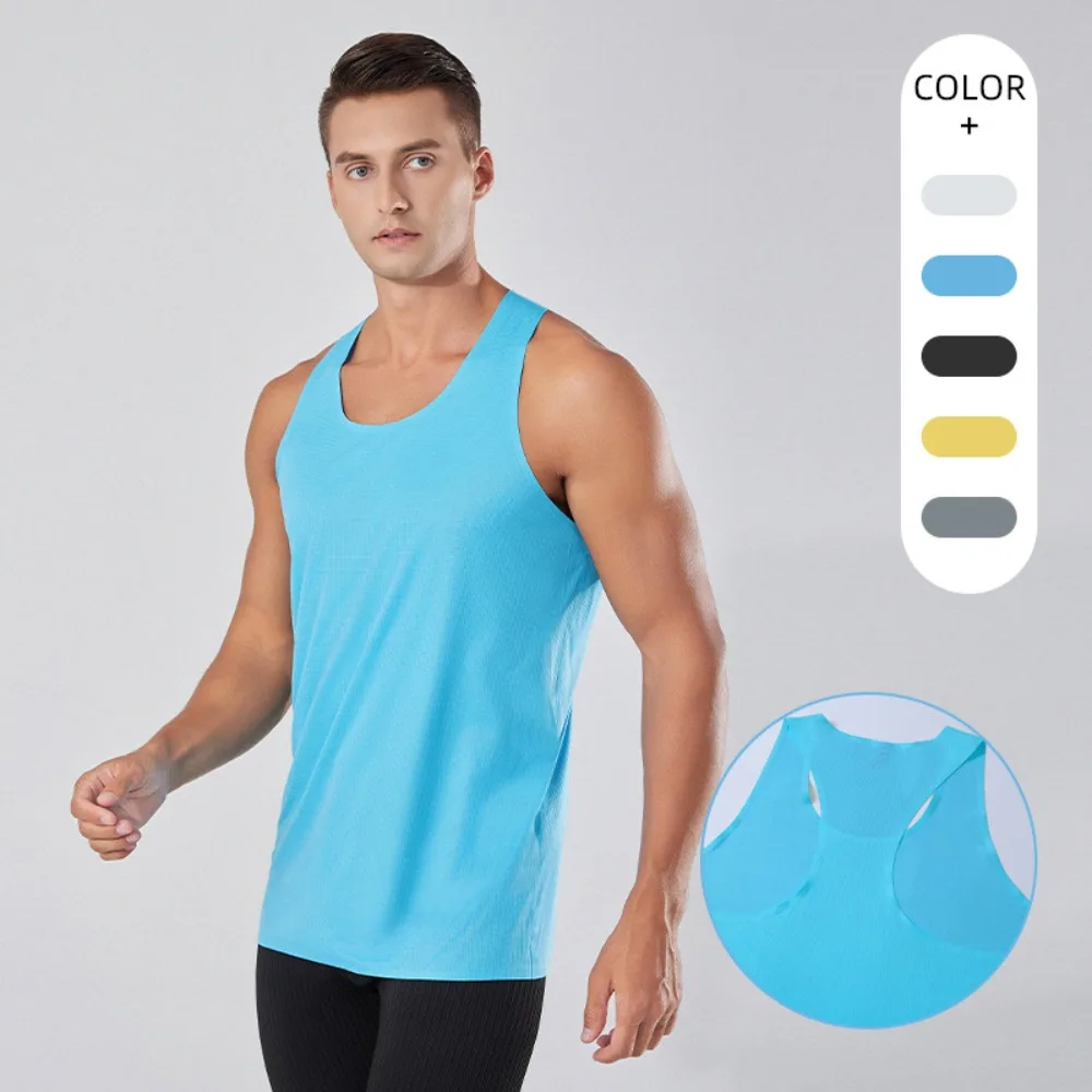 

Sleeveless Breathable Fitness Suit for Men and Women Running Rubber Gym Light Quick-drying Vest Men's Sports