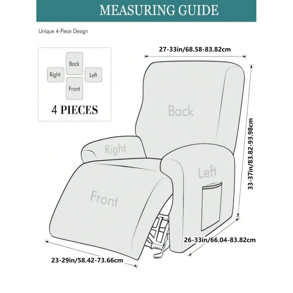 Floral Pattern Recliner Slipcover, Modern Polyester Recliner Stretch Sofa Slipcover For Home