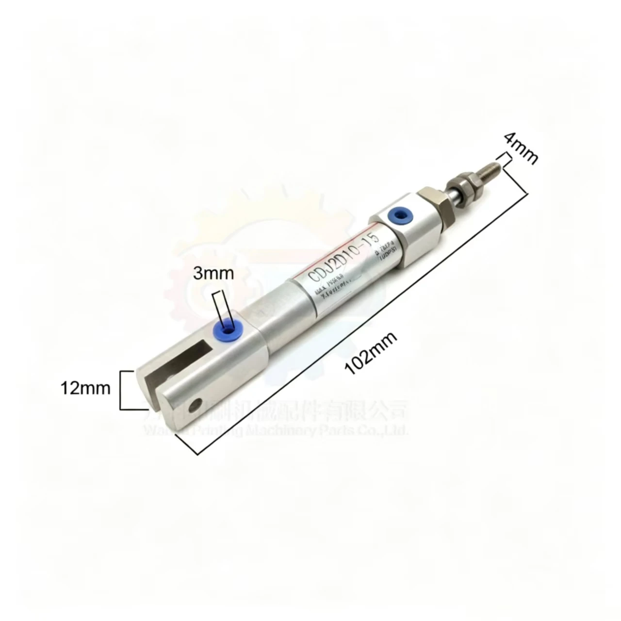 CDJ2D10-15 Mini Pneumatic Cylinder Offset Printing Machine Spare Parts Double Acting Air Cylinder