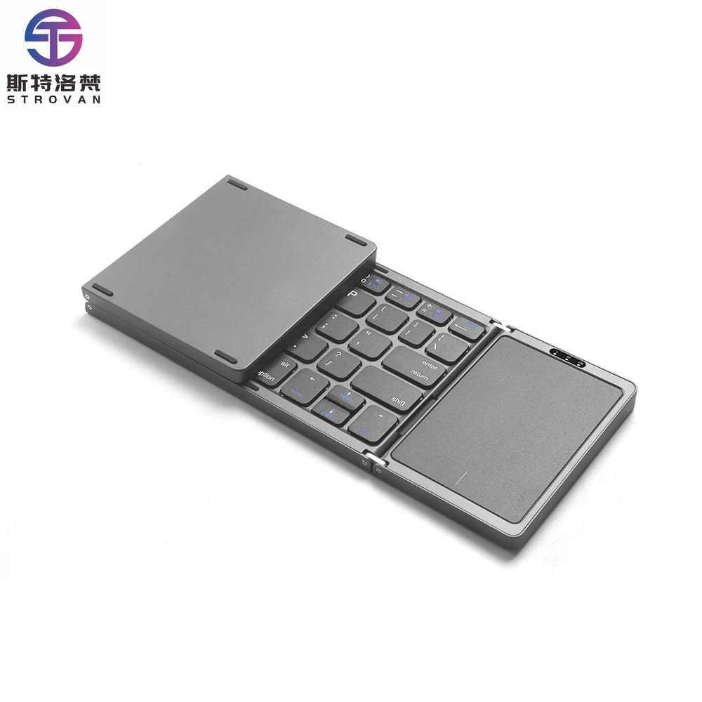 لوحة التتبع المحمولة B089T BT الأكثر مبيعًا لوحة مفاتيح لاسلكية رفيعة قابلة للطي