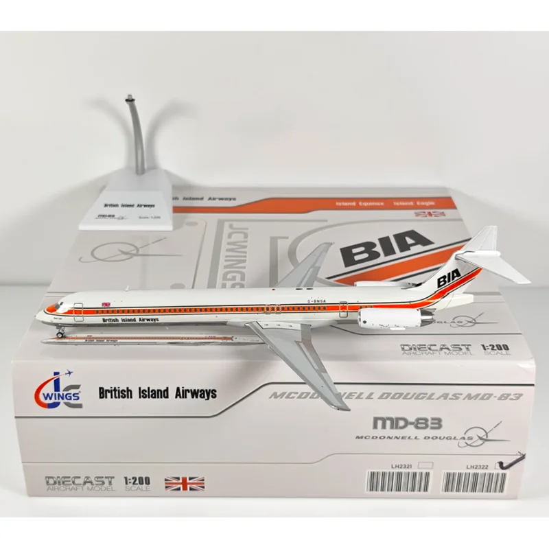 

JC Wings Diecast 1/200 Scale British Island Airlines MD-83 G-BNSA Alloy Aircraft Model Collection Decorative Ornaments Toy Gifts