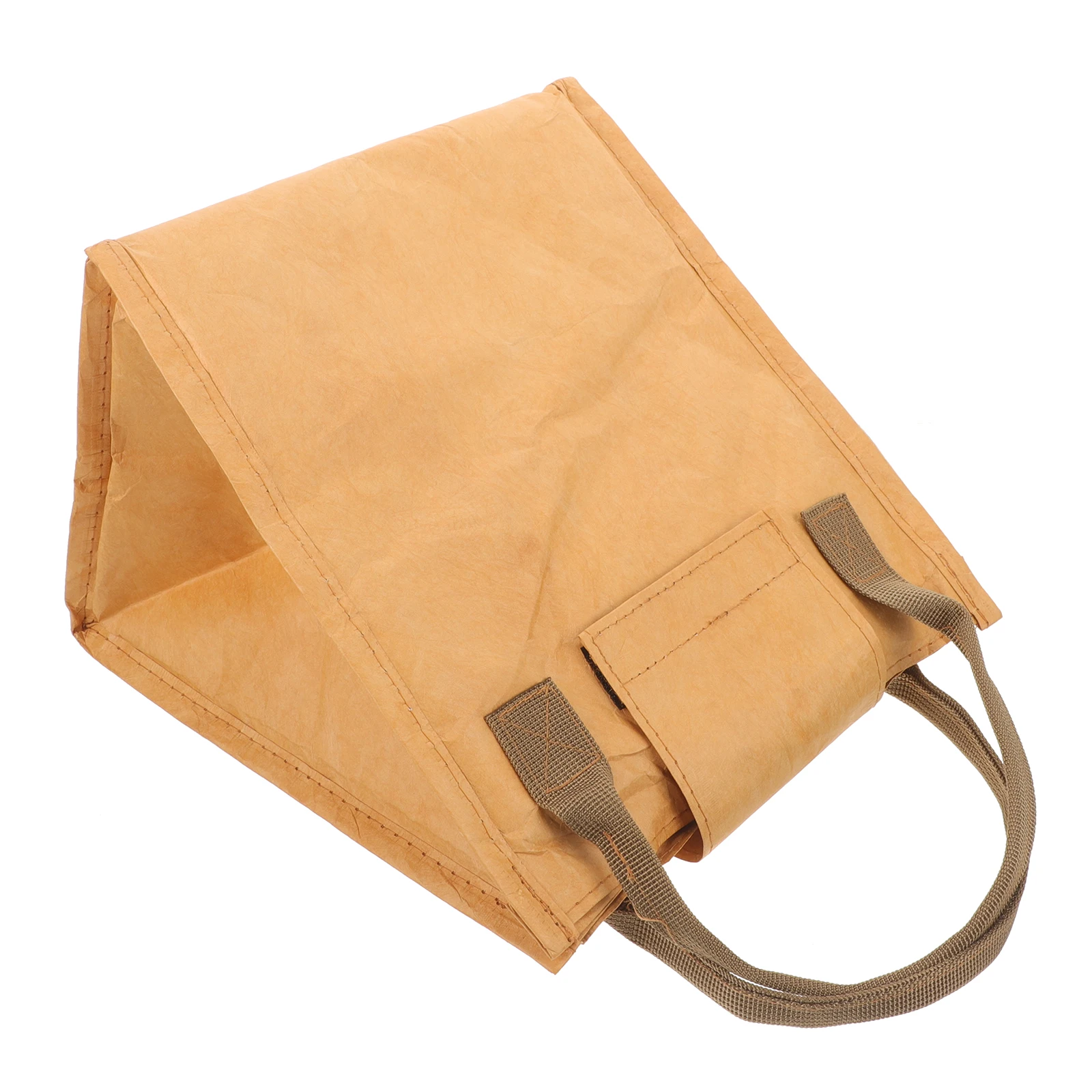 

Large Capacity Insulated Lunch Bag Retro Paper Bento Bags for Work Picnic Camping Khaki Thermal Portable Tote Heat