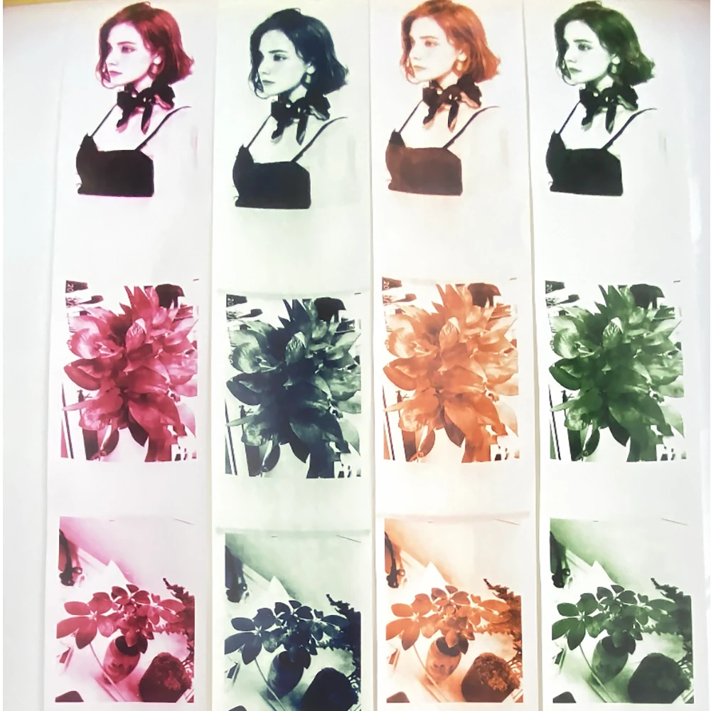 Soybean ZK18 40Rolls Color Thermal Paper Label For Mini Printer Instant Print Kids Camera Photo Paper Red+Orange+Blue+Green *10