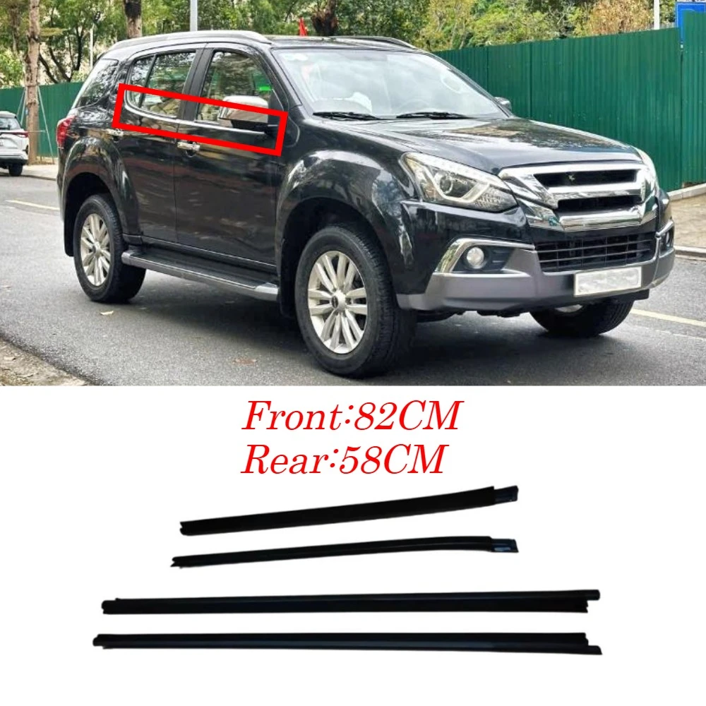 1 Set Outside Door Windows Rubber Shell for Isuzu MU-X 2014-2019 Glass Protector Weatherstrip for Fluid MU-X 8-98322879-0