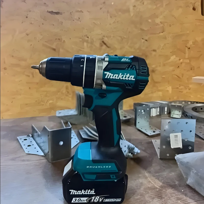 

⭐️DHP487 Screwdriver Cordless Percussion Drill 18V Electric Variable Speed Brushless Motor Impact Power Tools Power Drill