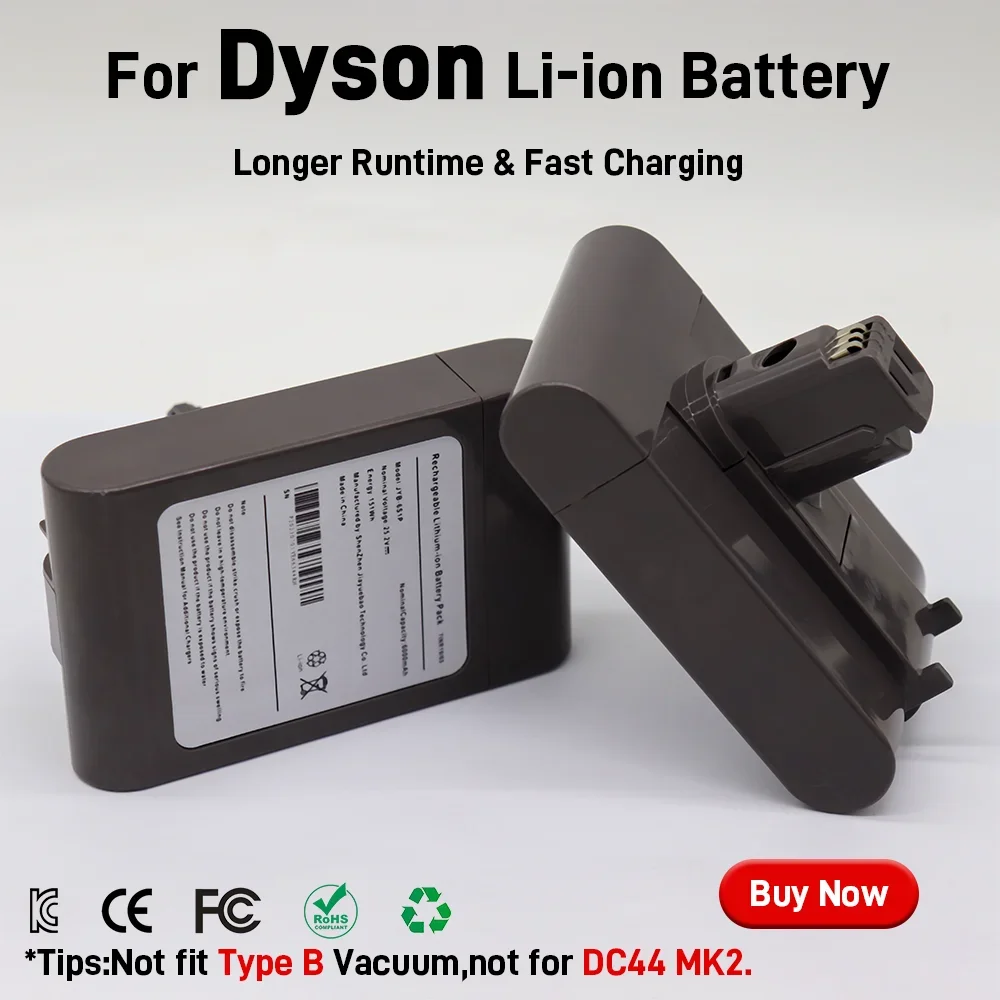 

(Тип A/B) для аккумуляторной батареи пылесоса Dyson DC35, DC45 DC31, DC34, DC44, DC31 Animal, DC35 Animal, 917083 -01