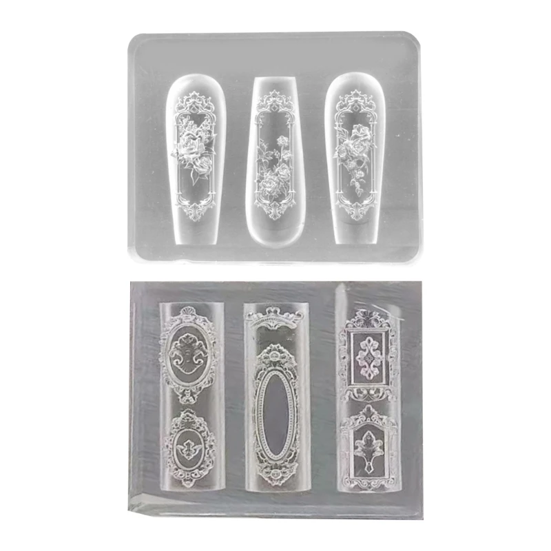 Rose Window Art Mold Silicone Stamping Embossing Accessories Mould
