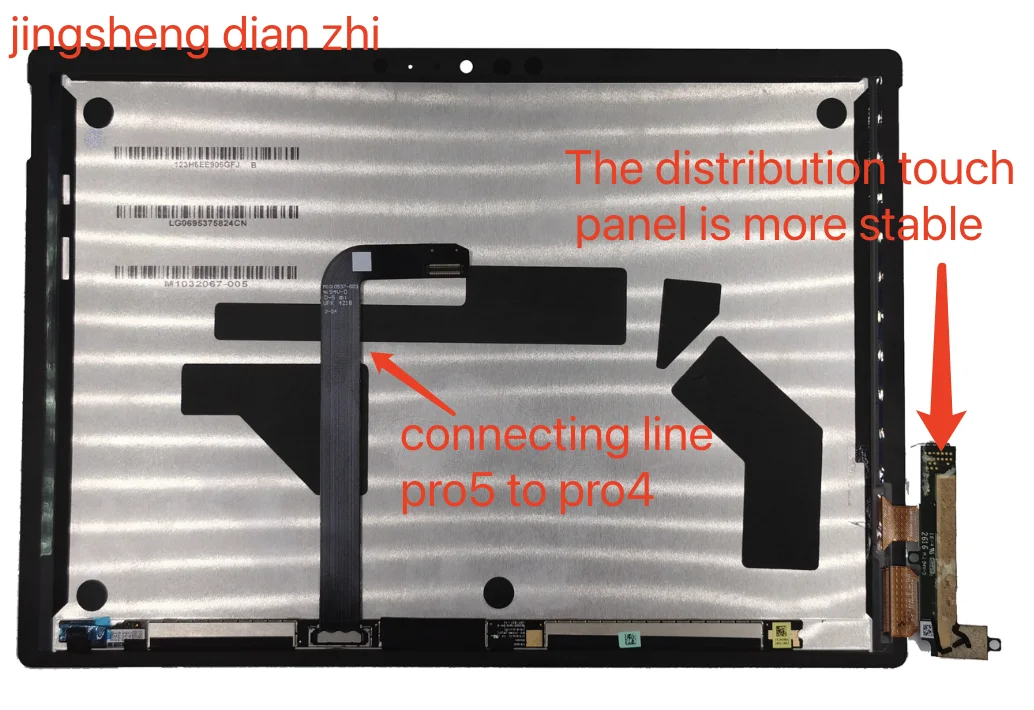 

12.3"Original Pro5 LCD For Microsoft Surface Pro 5 1796 LCD Display Touch Screen Digitizer Assembly Small Board LP123WQ1 Tools