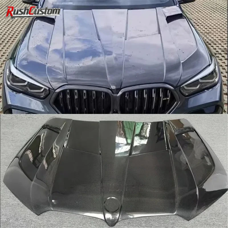 

For BMW X5 G05 X6 G06 X5M F95 X6M F96 2019 2020 2021 2022 2023 2024 2025 ReaI Carbon Fiber Hood Cover Kit