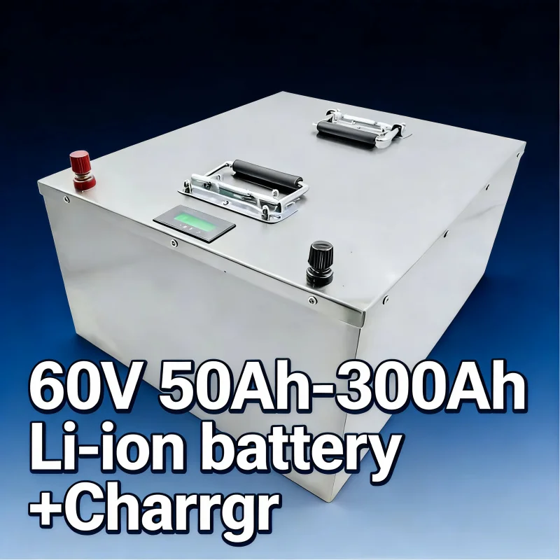 High Capacity Li-ion 60V 100Ah-200Ah Battery with BMS Bluetooth Compatible with 12000W Off-Road Vehicles Golf Cart