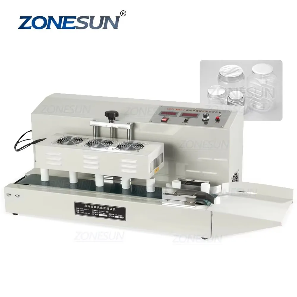 Automatic Continuous Plastic Bottle Heat Sealing Electromagnetic Induction Aluminum Foil Sealing Machine for Food