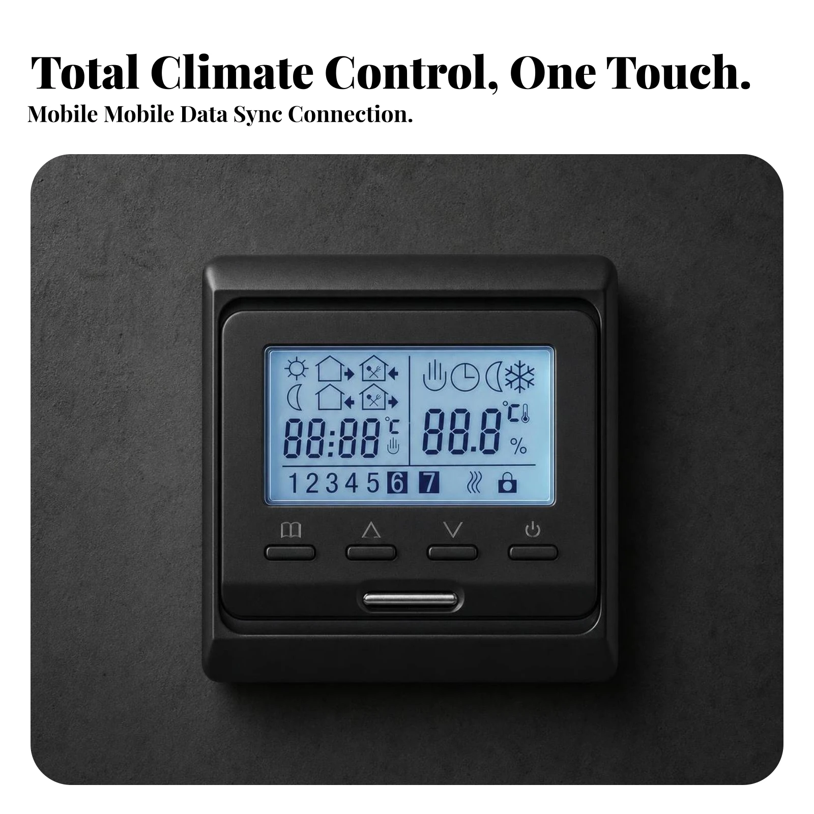 Electric Floor Heating Thermostat Programmable Underfloor Heating Thermostat Two-Voltage Voltage Wireless Control for Homeowners