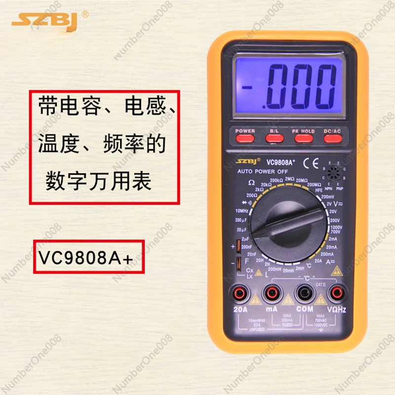 Binjiang Digital Multimeter Vc9805a 9806 Four Bit and A Half 9808a High Precision Anti-Burn Digital Display Multimeter