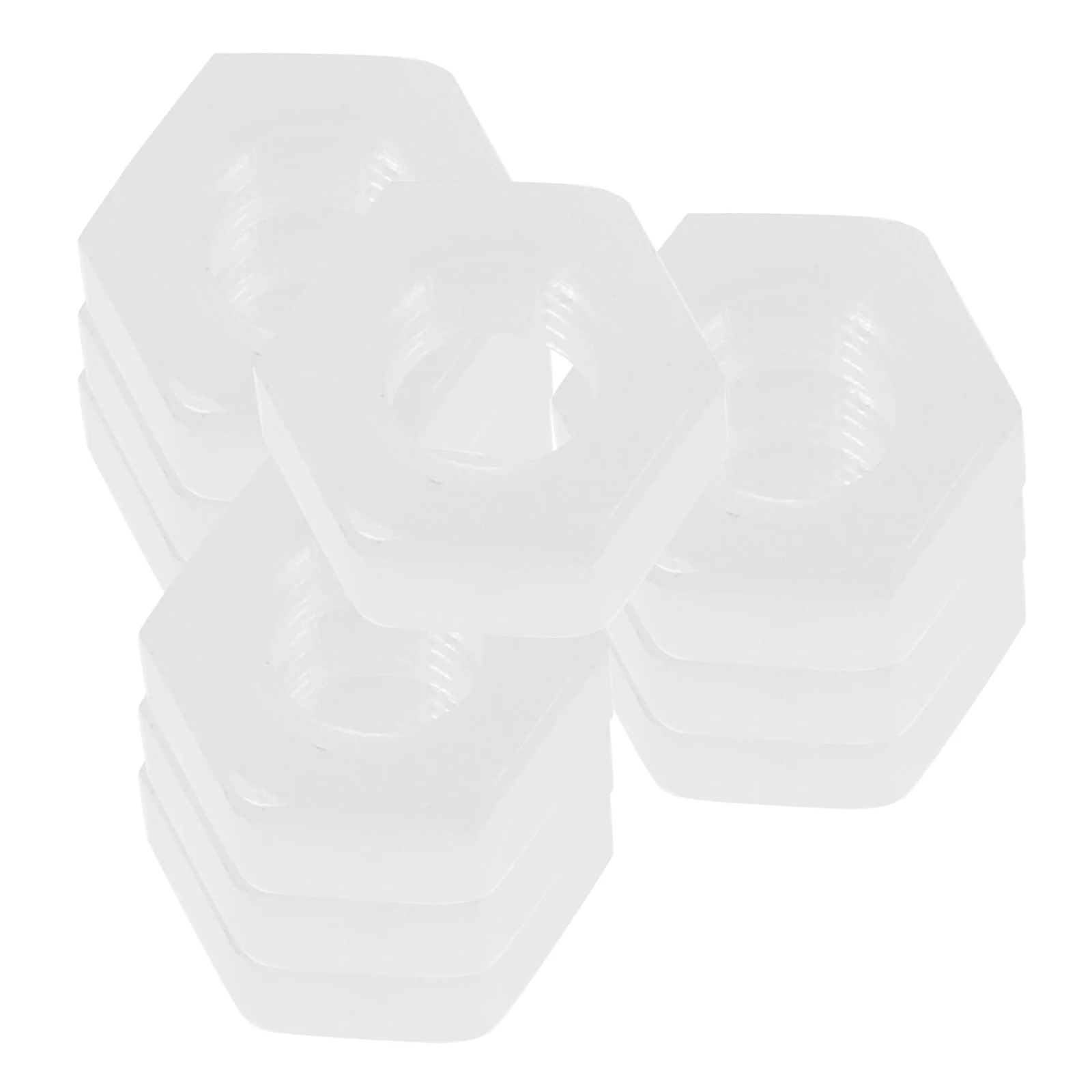 

30pcs Plastic Hexagon Nuts White M6 Hand Twist Nylon Fasteners Hardware Replacement Parts Screw Nut