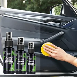 Car Plastic Leather Restorer Spray Polish Cleaner Coating Agent Back To Black More Gloss Car Cleaning Products S3