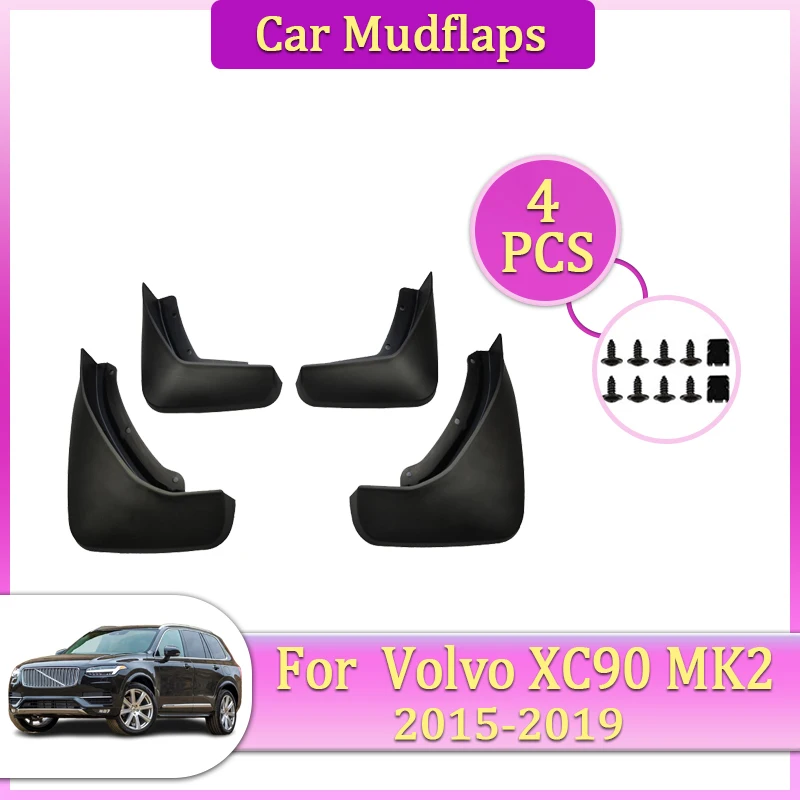 

Car Mudguards Parts For Volvo XC90 MK2 II 2016 2018 2015~2019 Front Rear Mudflaps Fenders Flare Cover Guard Auto Mud Accessories