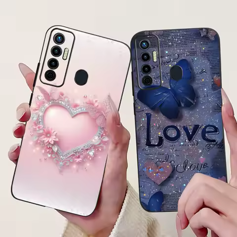 For Tecno Camon 17P 17 Pro Case CG8 CG8h CG7 CG7n Silicone Cover Popular Love Heart Flower Soft Phone Covers For Camon 17 Shells