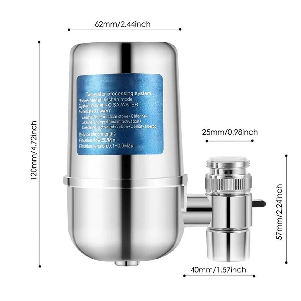 فلتر مياه الصنبور، حوض المطبخ المنزلي، ترشيح صنبور الحمام #6