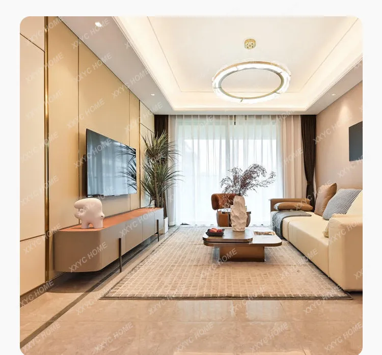 2026 new TV cabinet storage locker integrated light luxury high sense