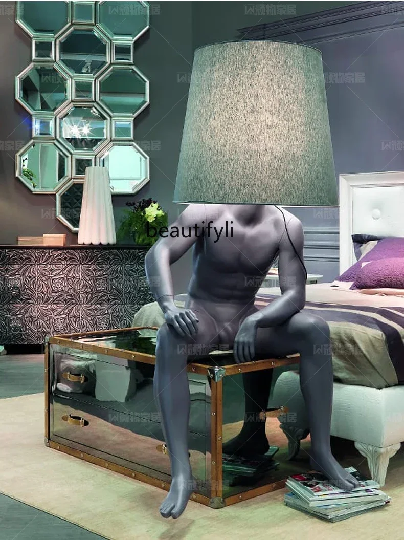 56Living Room Designer FRP Art Character Decoration Decoration Home Bedside and Sofa Side Large Sculpture