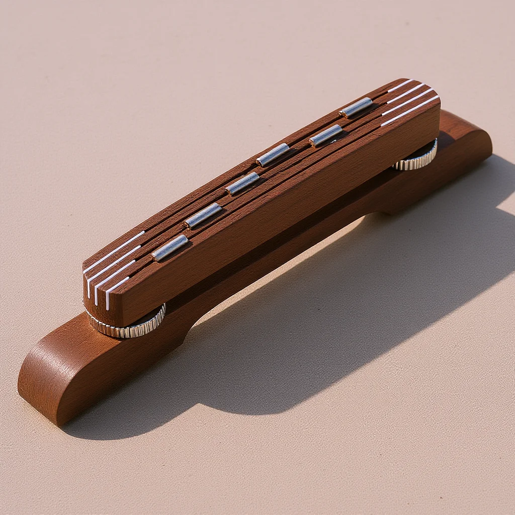 

Jazz Guitar Bridge Floating Adjustable Height Ebony Machined for 6 String 12 String Acoustic Guitar Bridge Parts