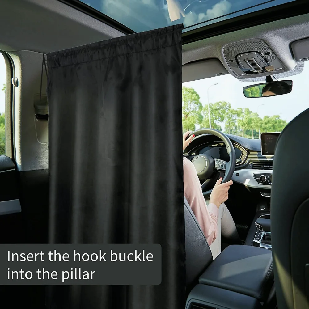 2pcs/Set Sun Shade Privacy Curtain for Taxi Car Isolation Partition Protection Commercial Vehicle Accessory Set