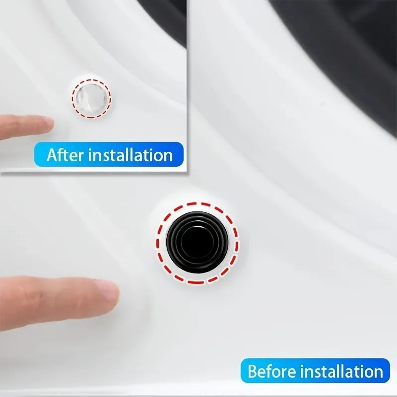 10PCS Silicone Car Door Protector Bumper Guards - Anti-Collision Buffer Pad Stickers, Sound Insulation Shock Absorber image 5