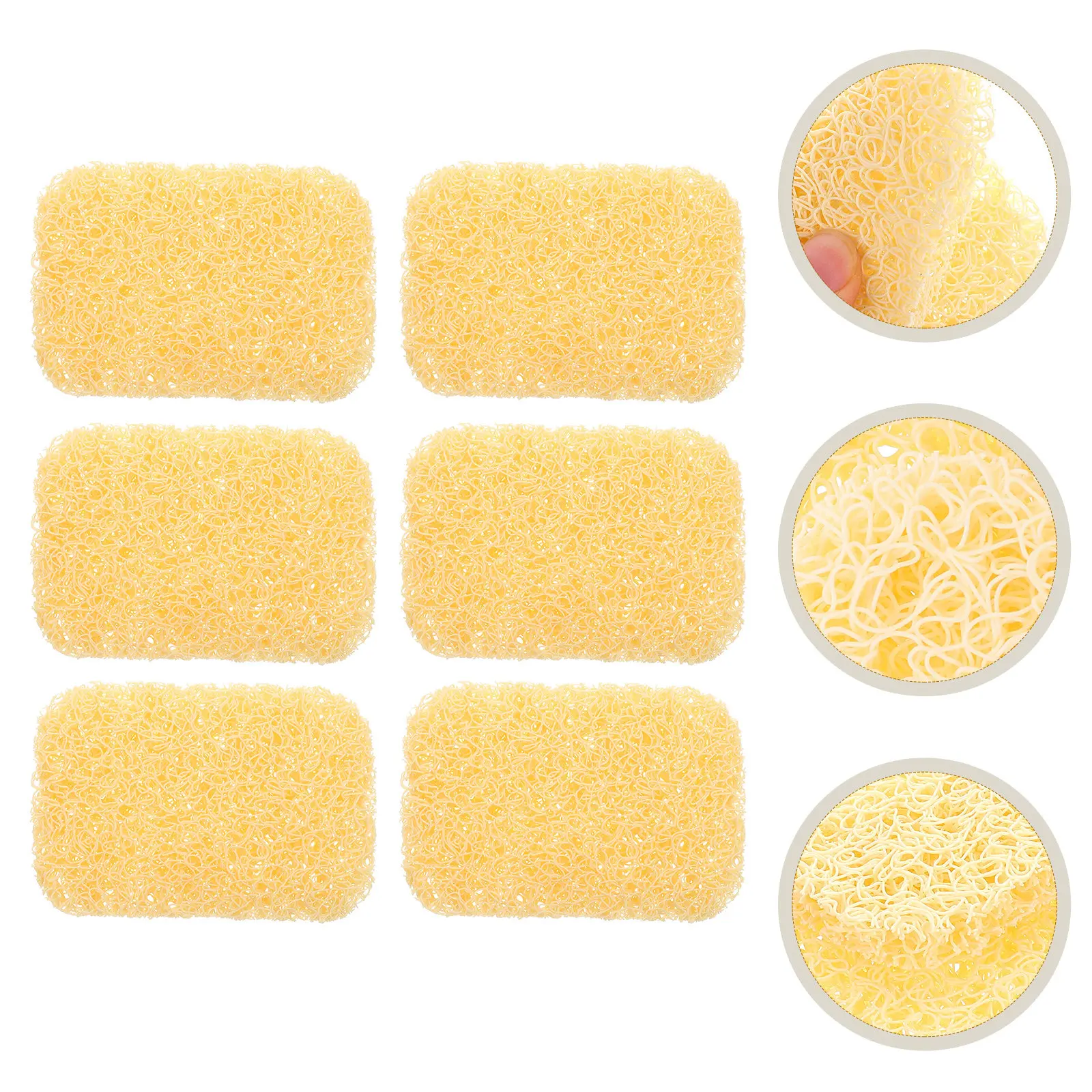 

6Pcs Premium PVC Non-Slip Soap Saver Multipurpose Bathroom Dish Draining Pad Smooth Edges Decorative Tray Soap Saver
