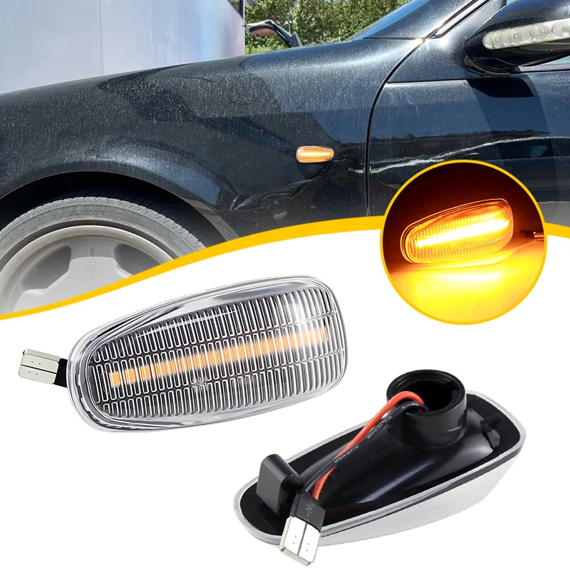2 قطعة LED الجانب ماركر بدوره أضواء الإشارة لمرسيدس بنز E-Class W124 1984-1998 W210 95-03 ML-Class W163 98-02 اكسسوارات السيارات