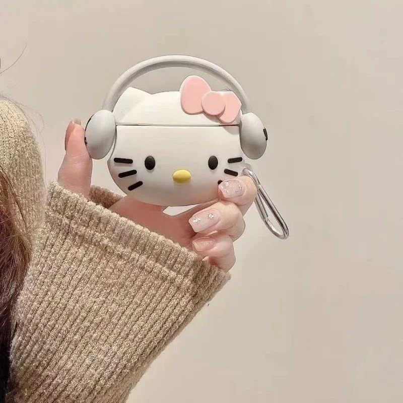 Niedliche Cartoon Sanrio Hallo Kitty Kopfhörer hüllen, entzückende Schutzhülle für Ihre Ohrhörer für Airpods Pro 3