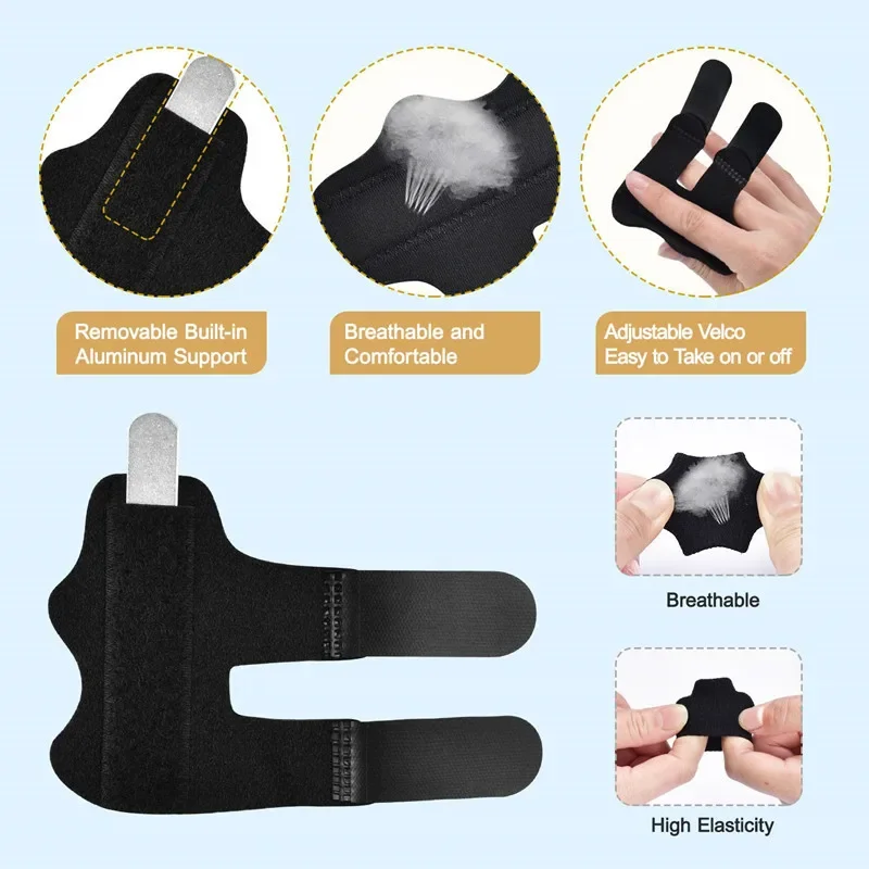 2pcs Trigger Finger Splint Finger Support Brace Finger Stabilizer for Broken Fingers Straightening Arthritis Immobilization Pain