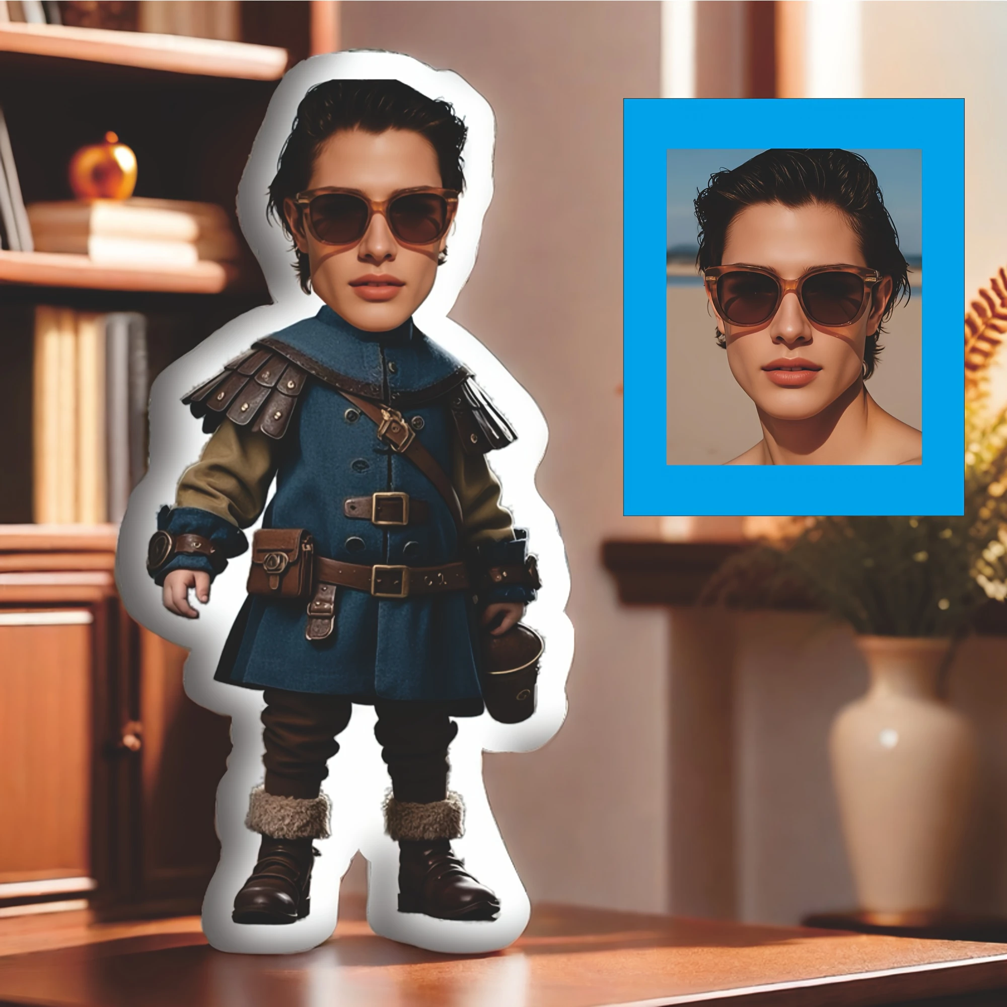 Personalized Custom Fun Medieval Costume 3D Printed Photo Pillow - Unique Gift for Friends, Lovers, Anniversaries & Holidays - P