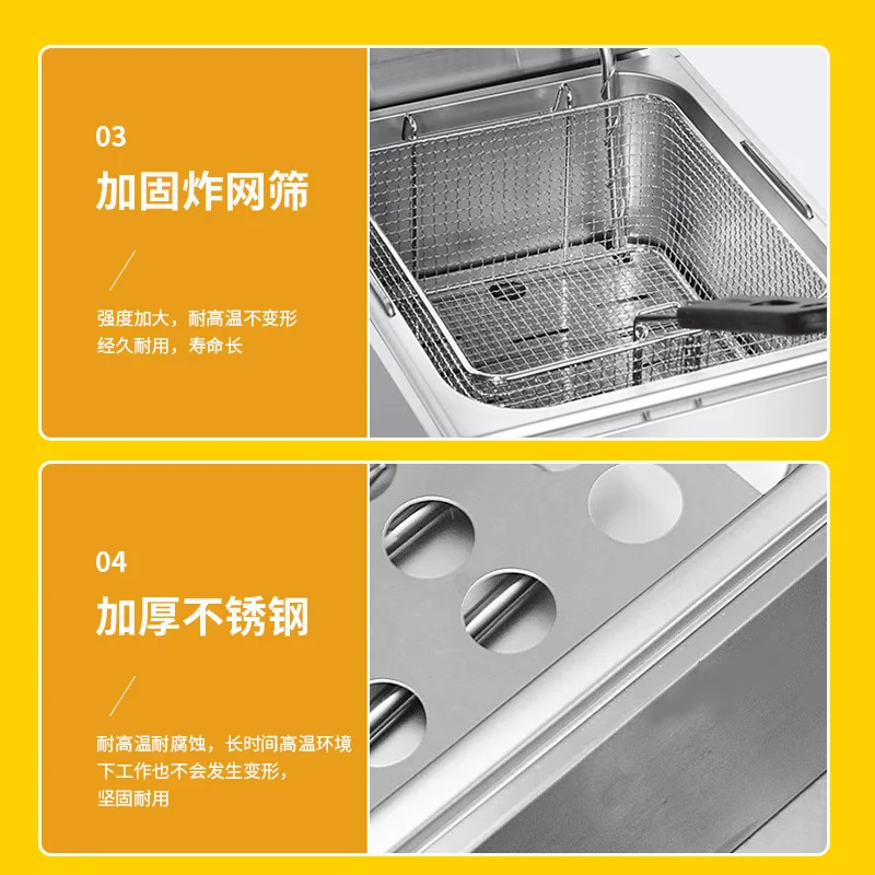 Churros Machine Snack Food Processing Equipment Commercial Deep Fryer, Stainless Steel, Fried Dough Sticks, Tofu & Skewer Maker - view 2