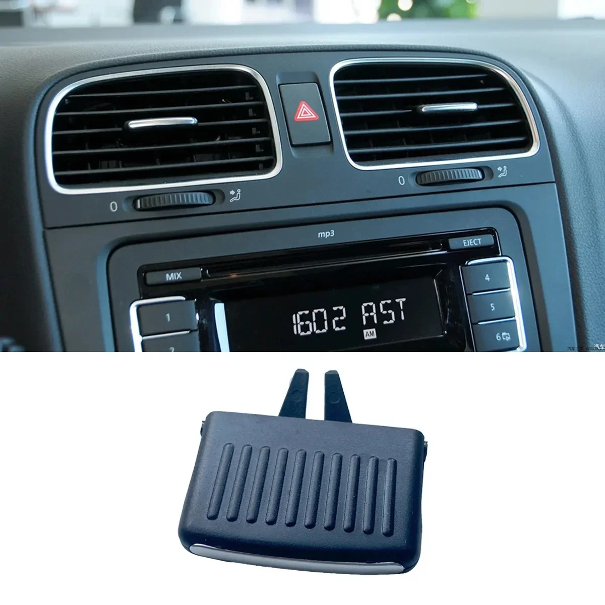 New 1pc Dash Car Front AC Air Outlet Vent Slide Adjust Clip Grill For VW Golf 6 GTI R20 Rabbit R 2010-2012 5K0819703 5K0819704